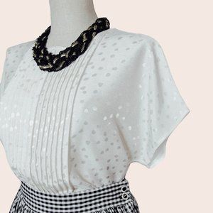 Vintage Polka-Dot Blouse